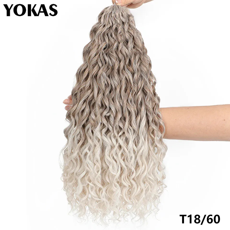 Jessica Hair Deep Wavy Twist Synthetic Crochet Hair Curly Hair Crochet Braids High Temperature Fiber Braiding Hair Extensions