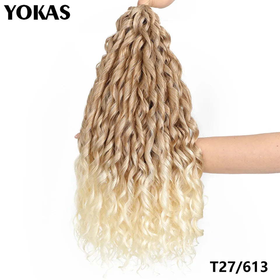 Jessica Hair Deep Wavy Twist Synthetic Crochet Hair Curly Hair Crochet Braids High Temperature Fiber Braiding Hair Extensions