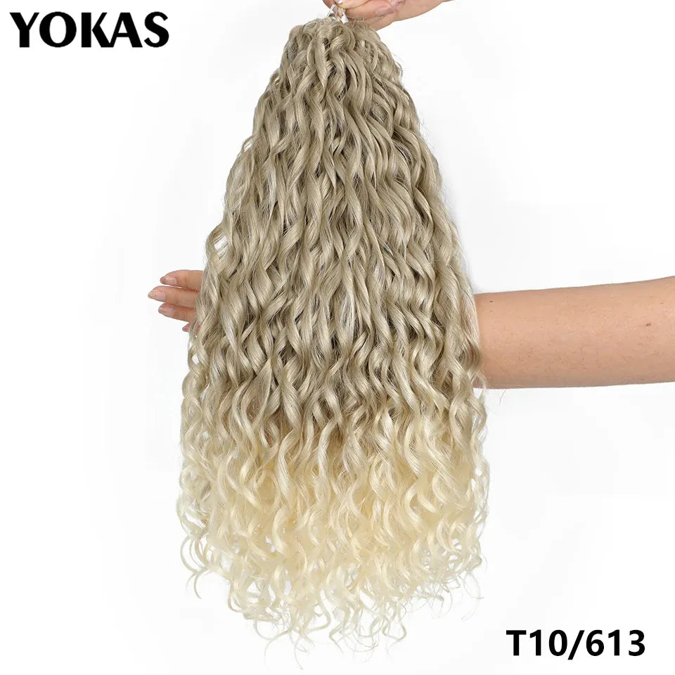 Jessica Hair Deep Wavy Twist Synthetic Crochet Hair Curly Hair Crochet Braids High Temperature Fiber Braiding Hair Extensions