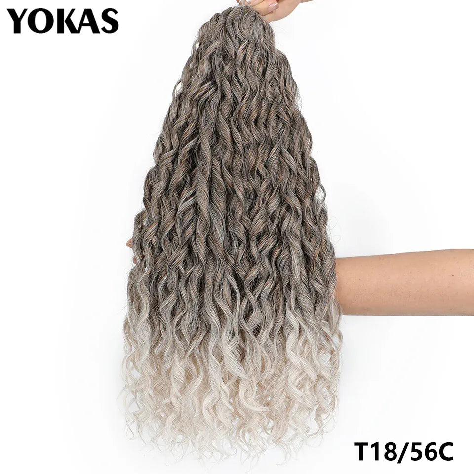 Jessica Hair Deep Wavy Twist Synthetic Crochet Hair Curly Hair Crochet Braids High Temperature Fiber Braiding Hair Extensions
