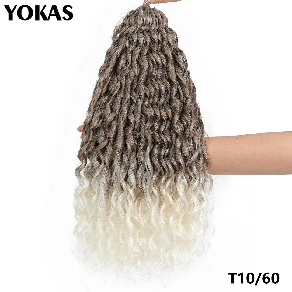 Jessica Hair Deep Wavy Twist Synthetic Crochet Hair Curly Hair Crochet Braids High Temperature Fiber Braiding Hair Extensions