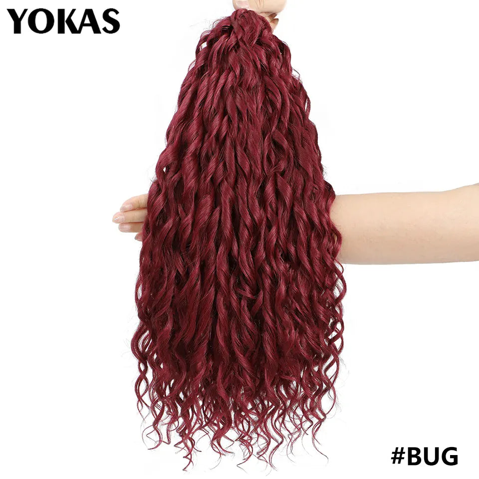 Jessica Hair Deep Wavy Twist Synthetic Crochet Hair Curly Hair Crochet Braids High Temperature Fiber Braiding Hair Extensions