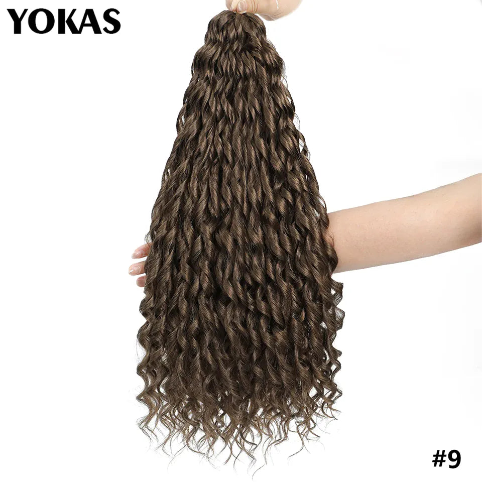 Jessica Hair Deep Wavy Twist Synthetic Crochet Hair Curly Hair Crochet Braids High Temperature Fiber Braiding Hair Extensions