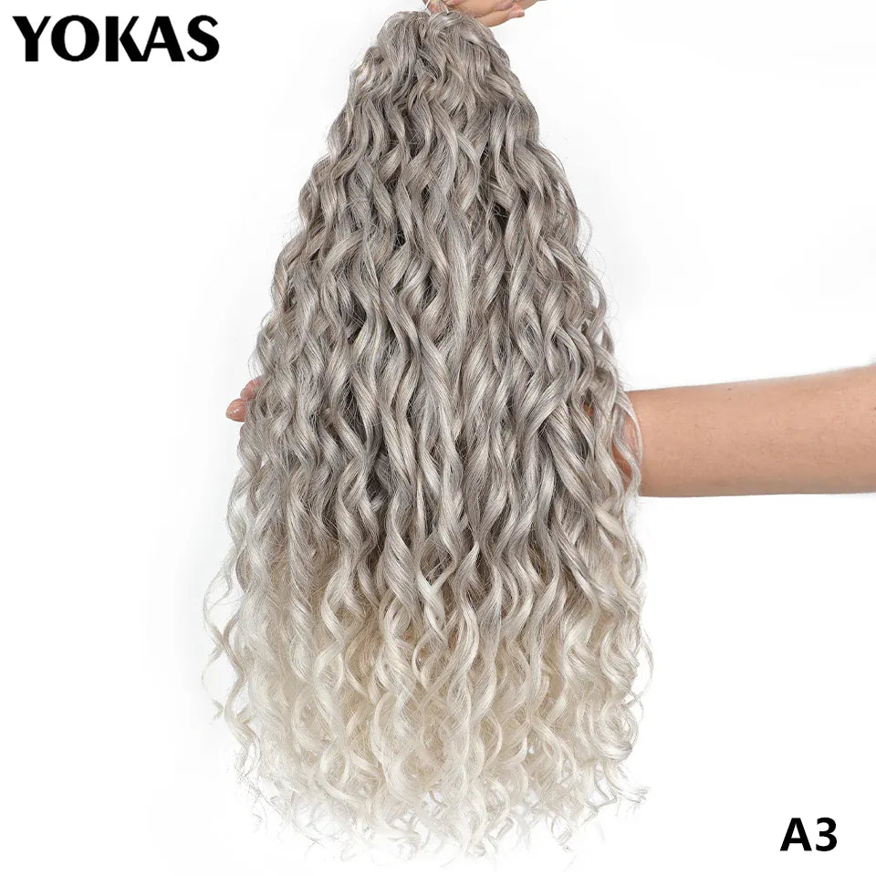 Jessica Hair Deep Wavy Twist Synthetic Crochet Hair Curly Hair Crochet Braids High Temperature Fiber Braiding Hair Extensions