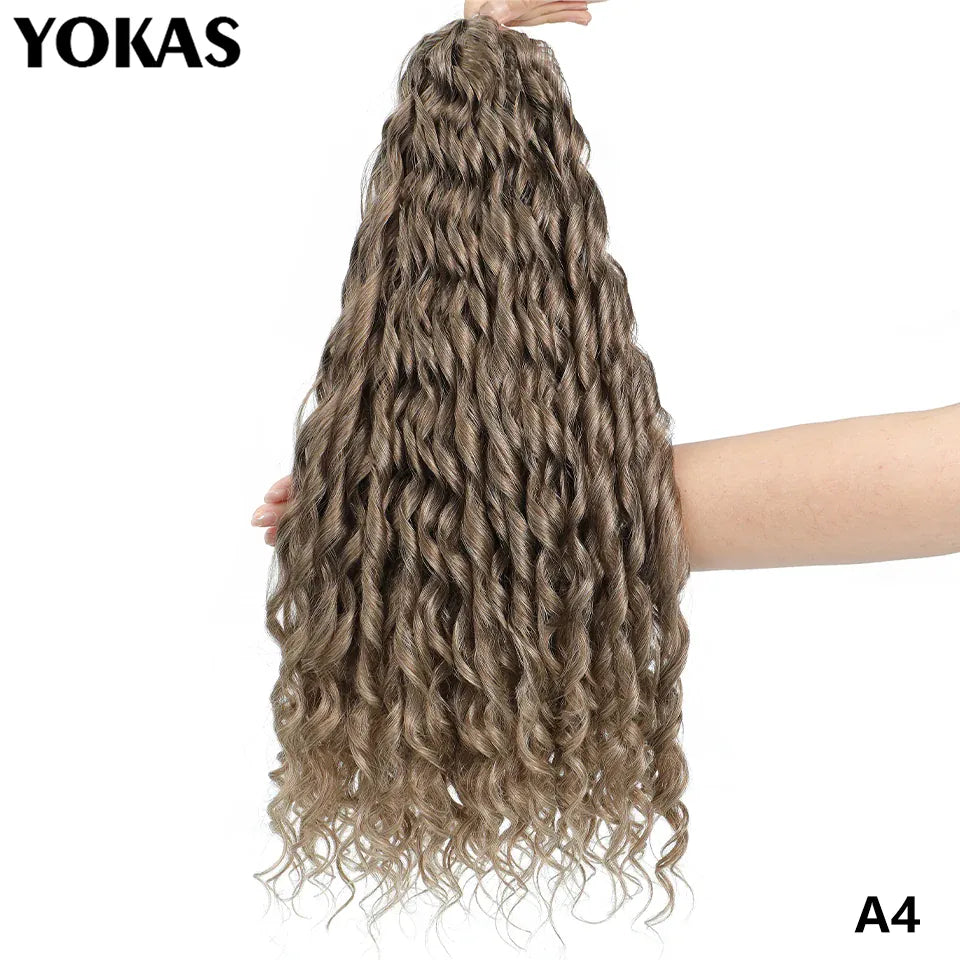 Jessica Hair Deep Wavy Twist Synthetic Crochet Hair Curly Hair Crochet Braids High Temperature Fiber Braiding Hair Extensions