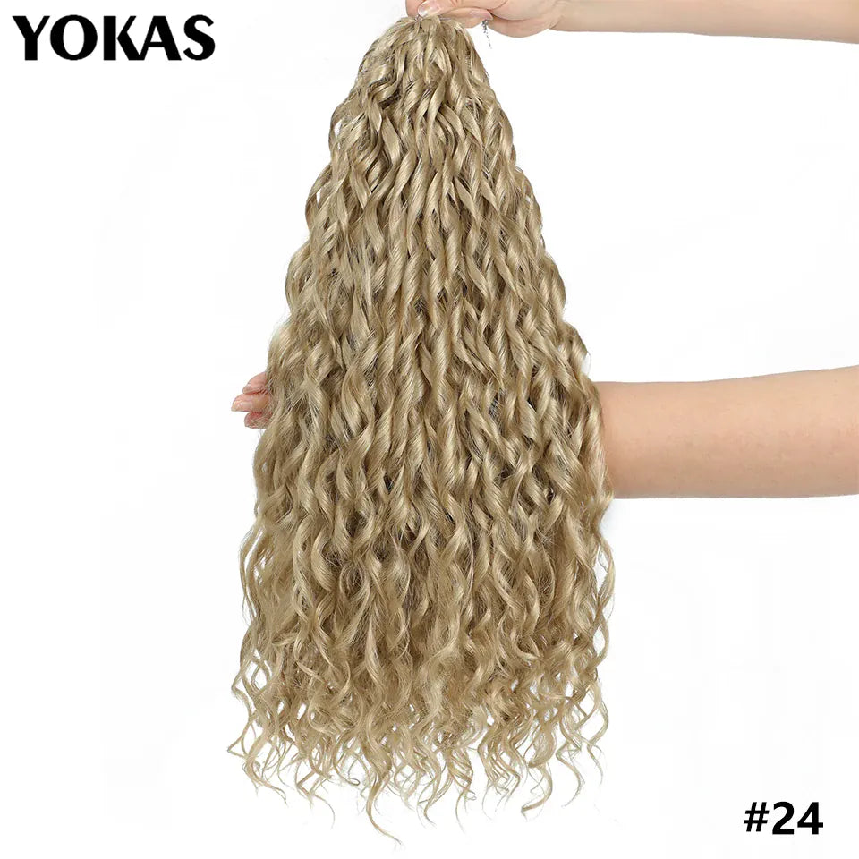 Jessica Hair Deep Wavy Twist Synthetic Crochet Hair Curly Hair Crochet Braids High Temperature Fiber Braiding Hair Extensions