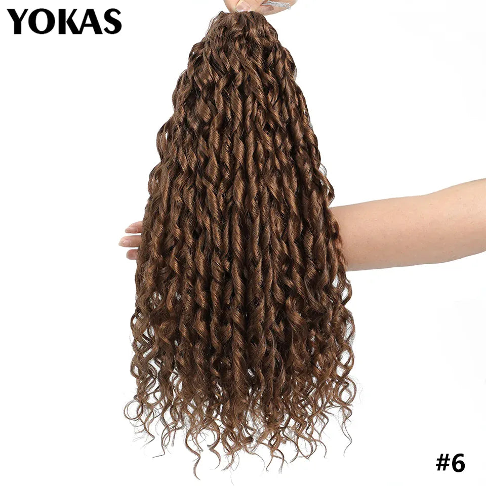 Jessica Hair Deep Wavy Twist Synthetic Crochet Hair Curly Hair Crochet Braids High Temperature Fiber Braiding Hair Extensions