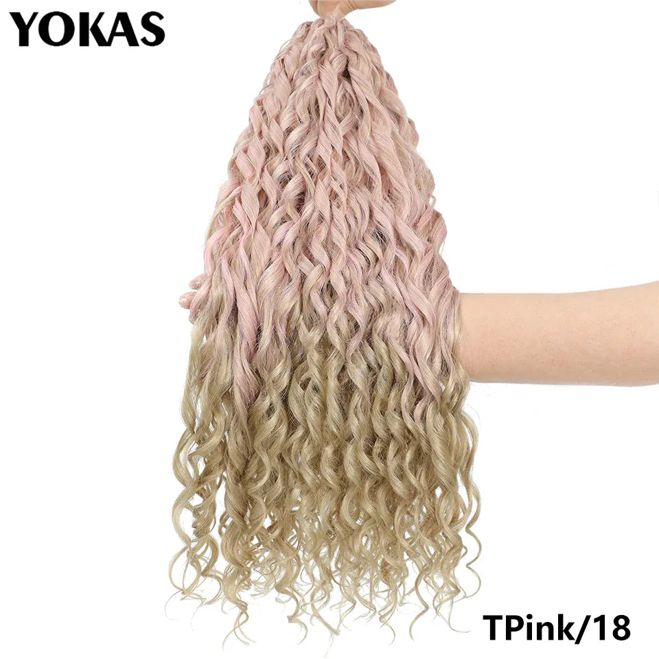 Jessica Hair Deep Wavy Twist Synthetic Crochet Hair Curly Hair Crochet Braids High Temperature Fiber Braiding Hair Extensions