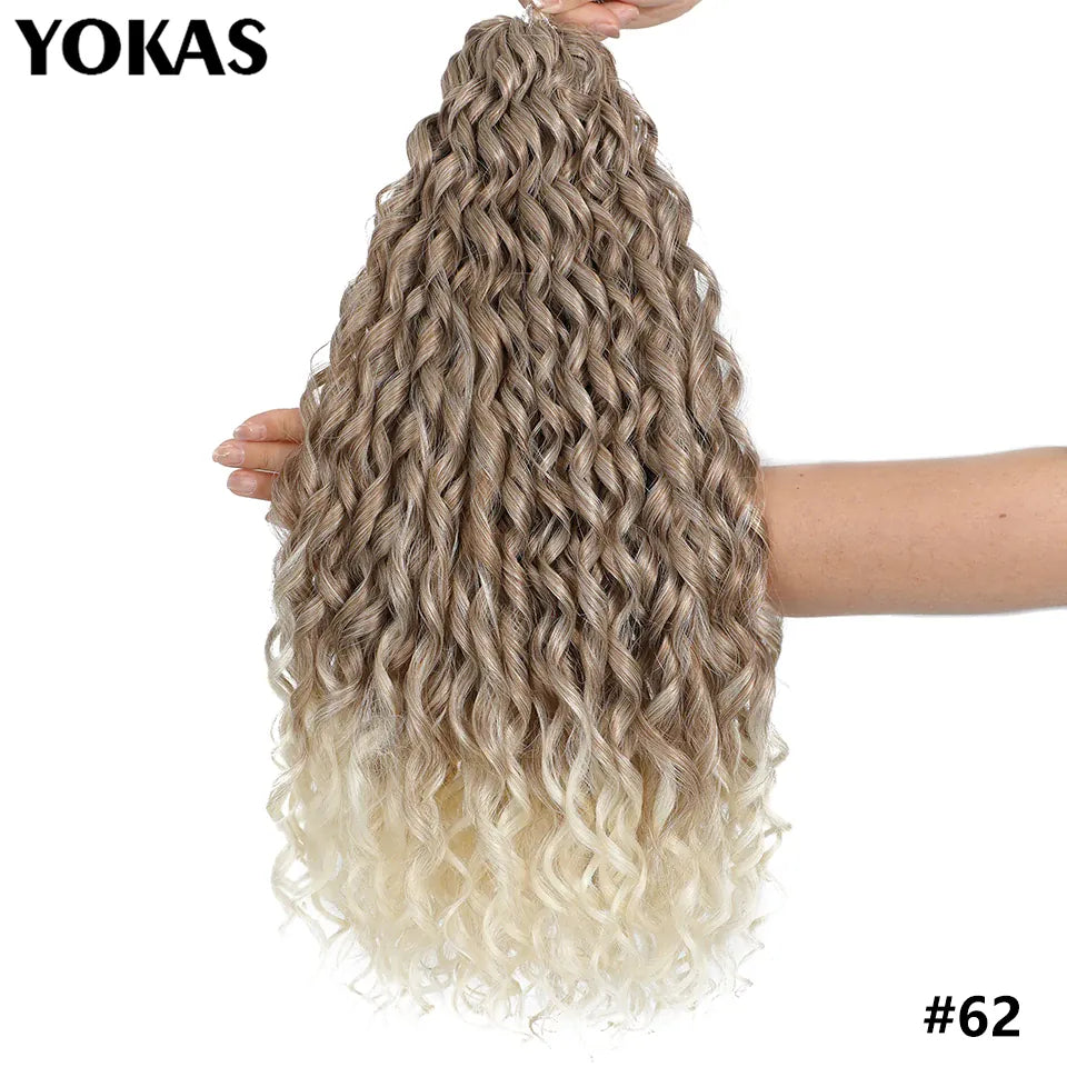 Jessica Hair Deep Wavy Twist Synthetic Crochet Hair Curly Hair Crochet Braids High Temperature Fiber Braiding Hair Extensions