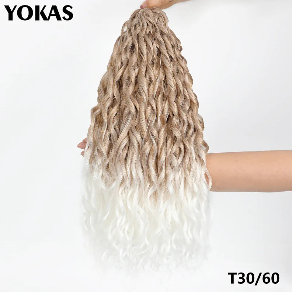 Jessica Hair Deep Wavy Twist Synthetic Crochet Hair Curly Hair Crochet Braids High Temperature Fiber Braiding Hair Extensions
