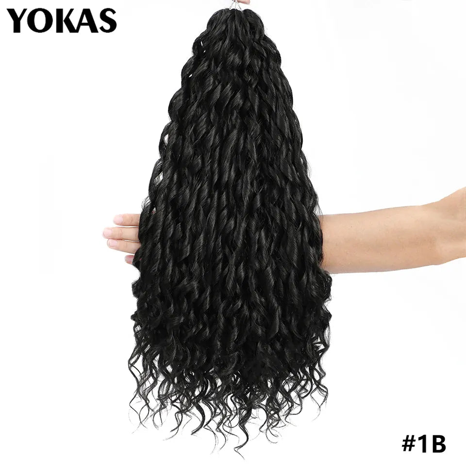 Jessica Hair Deep Wavy Twist Synthetic Crochet Hair Curly Hair Crochet Braids High Temperature Fiber Braiding Hair Extensions