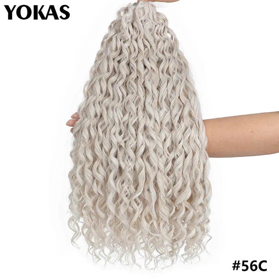 Jessica Hair Deep Wavy Twist Synthetic Crochet Hair Curly Hair Crochet Braids High Temperature Fiber Braiding Hair Extensions