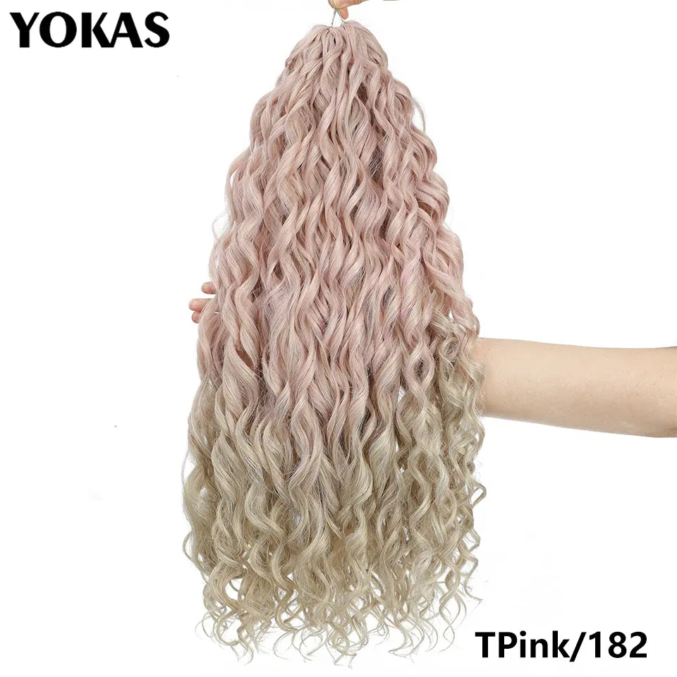 Jessica Hair Deep Wavy Twist Synthetic Crochet Hair Curly Hair Crochet Braids High Temperature Fiber Braiding Hair Extensions
