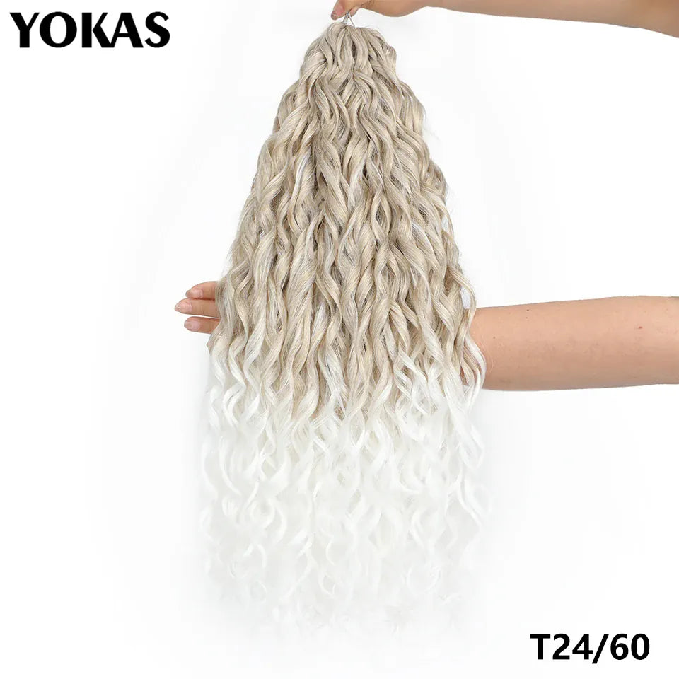Jessica Hair Deep Wavy Twist Synthetic Crochet Hair Curly Hair Crochet Braids High Temperature Fiber Braiding Hair Extensions