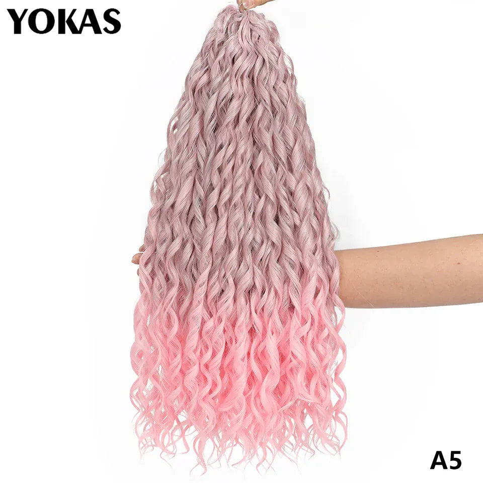 Jessica Hair Deep Wavy Twist Synthetic Crochet Hair Curly Hair Crochet Braids High Temperature Fiber Braiding Hair Extensions