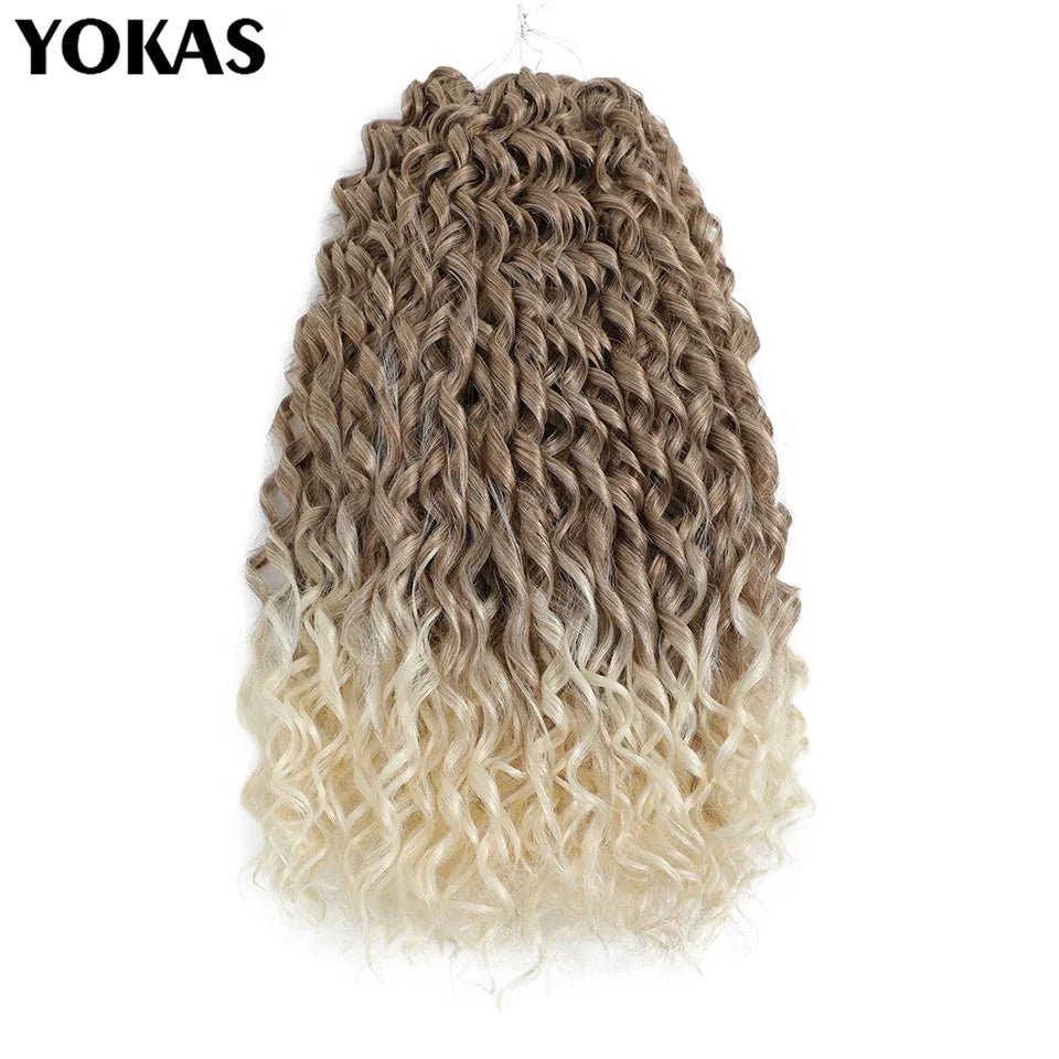 Jessica Hair Deep Wavy Twist Synthetic Crochet Hair Curly Hair Crochet Braids High Temperature Fiber Braiding Hair Extensions