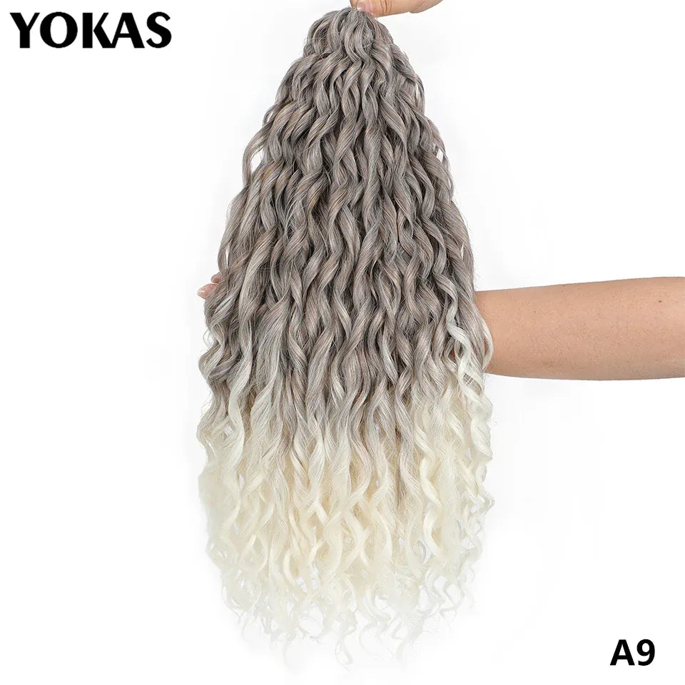 Jessica Hair Deep Wavy Twist Synthetic Crochet Hair Curly Hair Crochet Braids High Temperature Fiber Braiding Hair Extensions