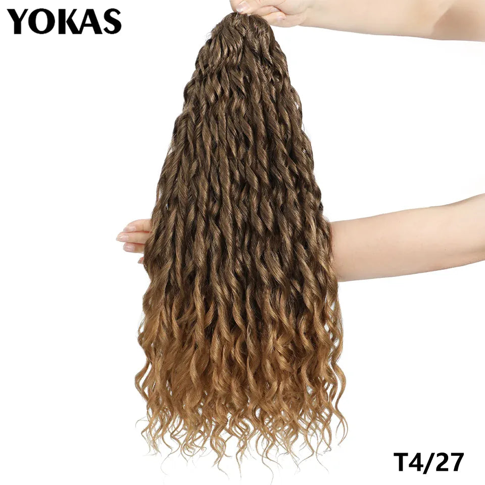 Jessica Hair Deep Wavy Twist Synthetic Crochet Hair Curly Hair Crochet Braids High Temperature Fiber Braiding Hair Extensions