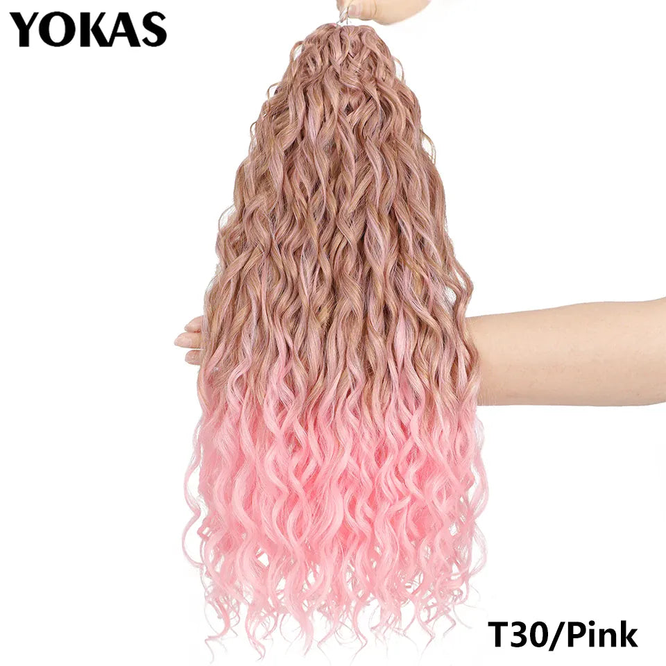 Jessica Hair Deep Wavy Twist Synthetic Crochet Hair Curly Hair Crochet Braids High Temperature Fiber Braiding Hair Extensions