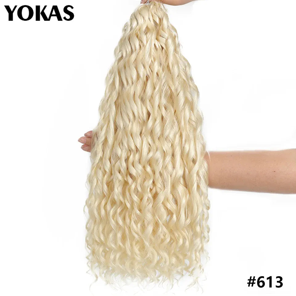 Jessica Hair Deep Wavy Twist Synthetic Crochet Hair Curly Hair Crochet Braids High Temperature Fiber Braiding Hair Extensions