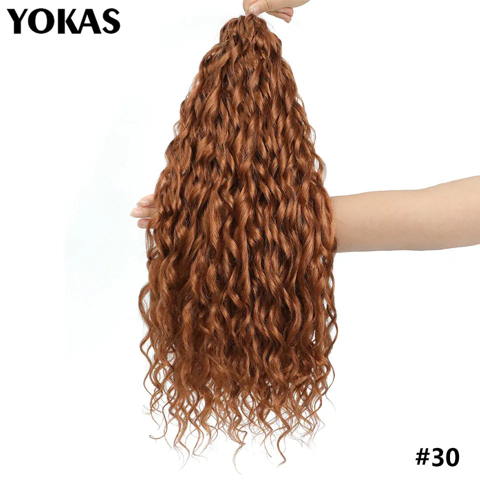 Jessica Hair Deep Wavy Twist Synthetic Crochet Hair Curly Hair Crochet Braids High Temperature Fiber Braiding Hair Extensions