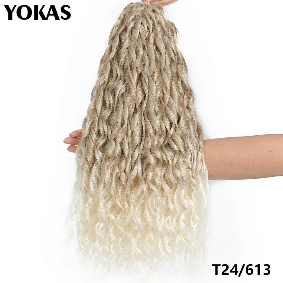 Jessica Hair Deep Wavy Twist Synthetic Crochet Hair Curly Hair Crochet Braids High Temperature Fiber Braiding Hair Extensions