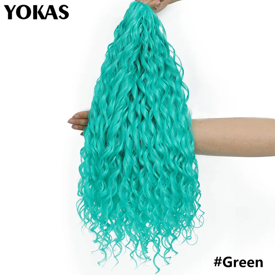 Jessica Hair Deep Wavy Twist Synthetic Crochet Hair Curly Hair Crochet Braids High Temperature Fiber Braiding Hair Extensions