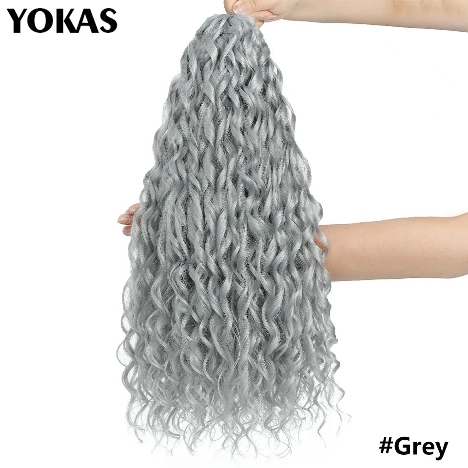 Jessica Hair Deep Wavy Twist Synthetic Crochet Hair Curly Hair Crochet Braids High Temperature Fiber Braiding Hair Extensions