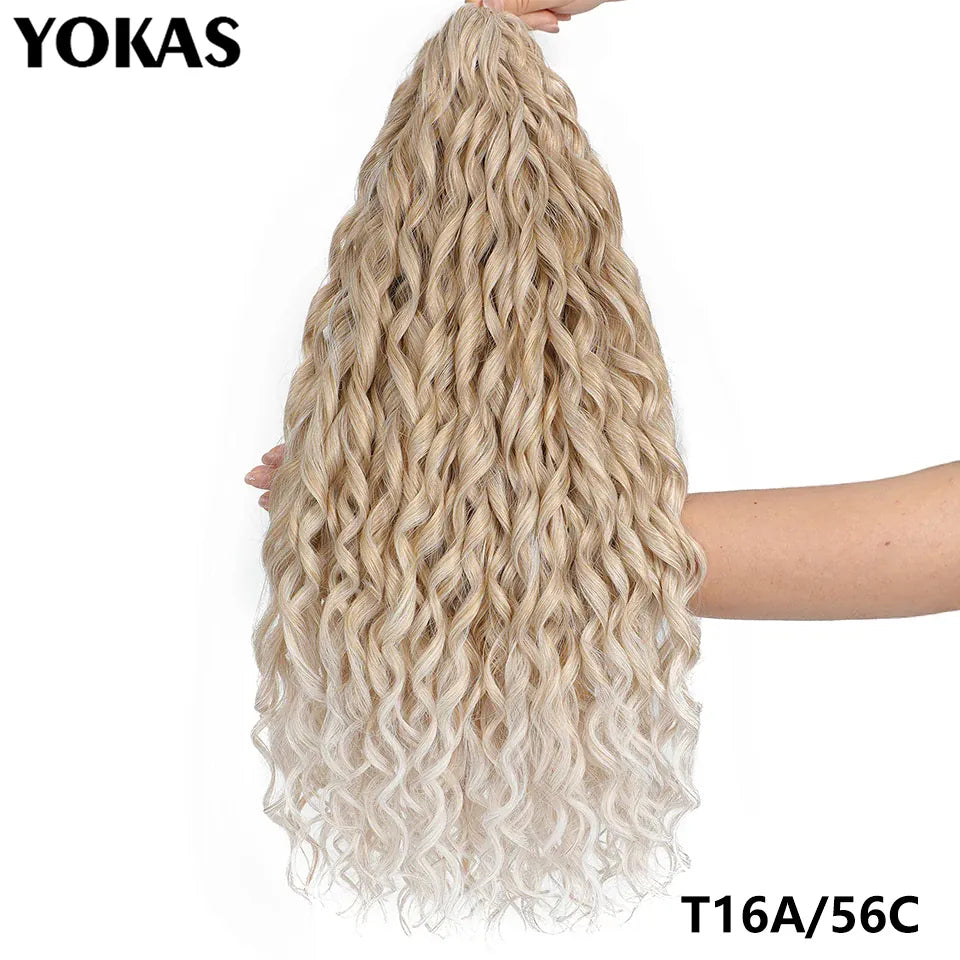 Jessica Hair Deep Wavy Twist Synthetic Crochet Hair Curly Hair Crochet Braids High Temperature Fiber Braiding Hair Extensions