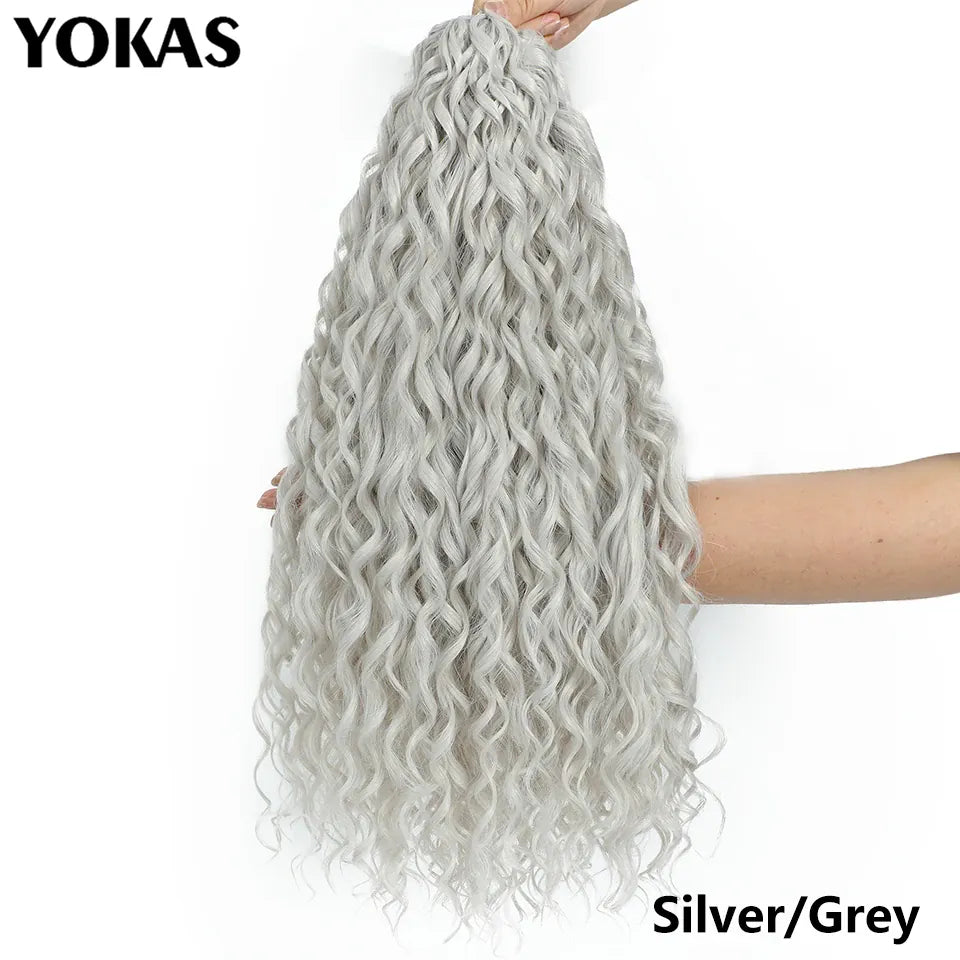 Jessica Hair Deep Wavy Twist Synthetic Crochet Hair Curly Hair Crochet Braids High Temperature Fiber Braiding Hair Extensions