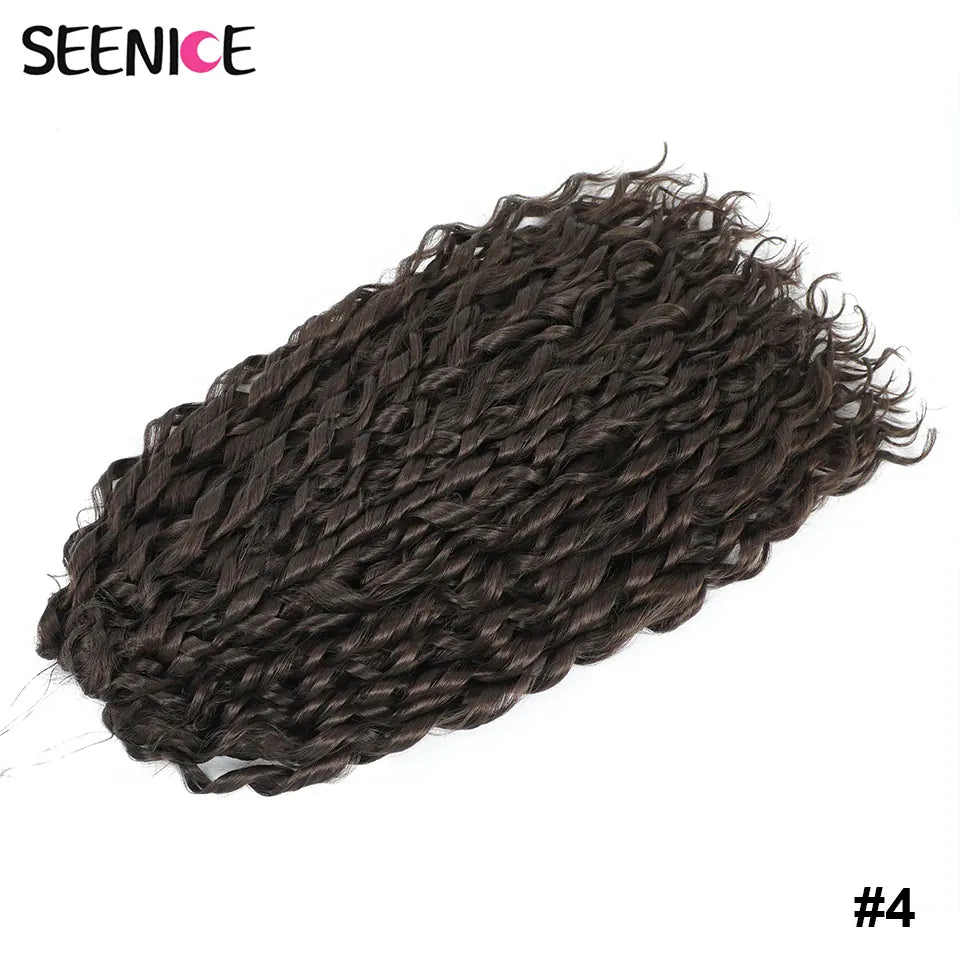 Jessica Synthetic Hair Deep Wave Twist Crochet Hair Braid Afro Curl Ombre Blonde Pink Deep Wavy Braiding Hair Extension ForWomen