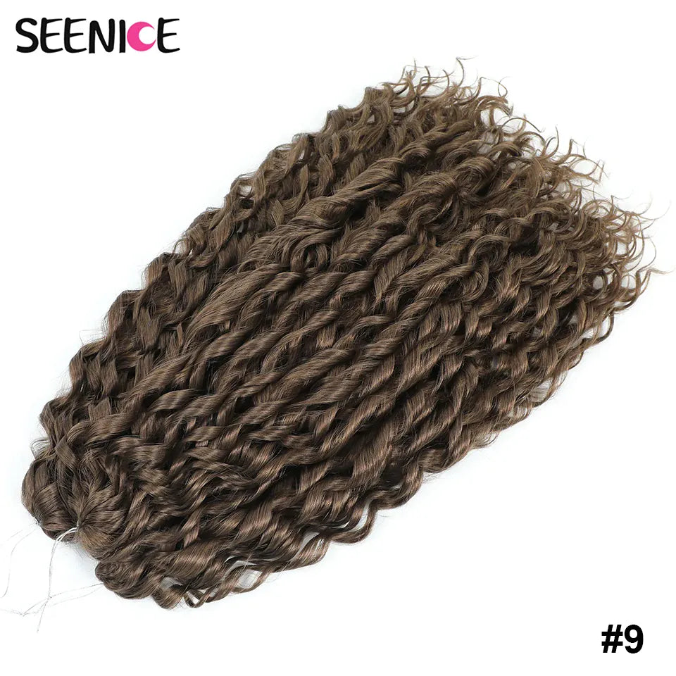 Jessica Synthetic Hair Deep Wave Twist Crochet Hair Braid Afro Curl Ombre Blonde Pink Deep Wavy Braiding Hair Extension ForWomen
