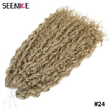 Jessica Synthetic Hair Deep Wave Twist Crochet Hair Braid Afro Curl Ombre Blonde Pink Deep Wavy Braiding Hair Extension ForWomen