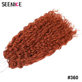 Jessica Synthetic Hair Deep Wave Twist Crochet Hair Braid Afro Curl Ombre Blonde Pink Deep Wavy Braiding Hair Extension ForWomen