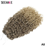 Jessica Synthetic Hair Deep Wave Twist Crochet Hair Braid Afro Curl Ombre Blonde Pink Deep Wavy Braiding Hair Extension ForWomen
