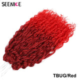 Jessica Synthetic Hair Deep Wave Twist Crochet Hair Braid Afro Curl Ombre Blonde Pink Deep Wavy Braiding Hair Extension ForWomen