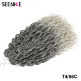 Jessica Synthetic Hair Deep Wave Twist Crochet Hair Braid Afro Curl Ombre Blonde Pink Deep Wavy Braiding Hair Extension ForWomen