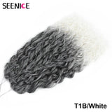 Jessica Synthetic Hair Deep Wave Twist Crochet Hair Braid Afro Curl Ombre Blonde Pink Deep Wavy Braiding Hair Extension ForWomen