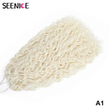 Jessica Synthetic Hair Deep Wave Twist Crochet Hair Braid Afro Curl Ombre Blonde Pink Deep Wavy Braiding Hair Extension ForWomen