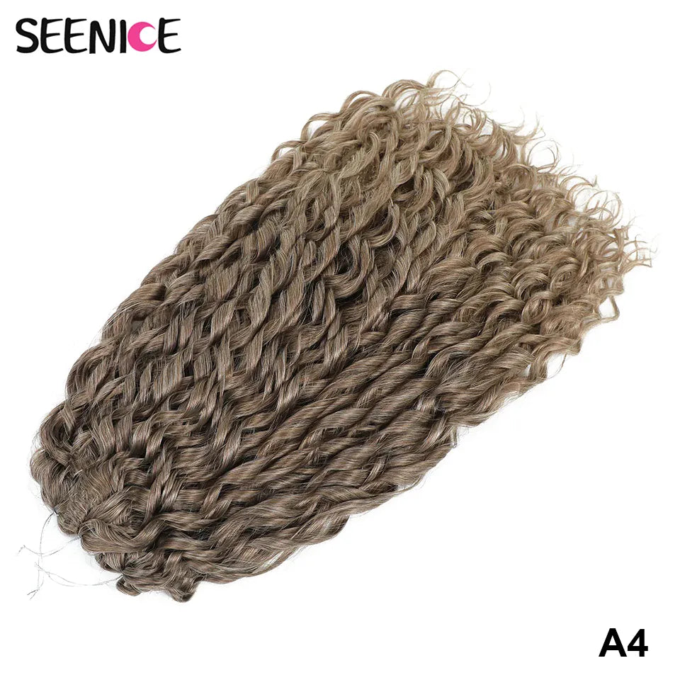 Jessica Synthetic Hair Deep Wave Twist Crochet Hair Braid Afro Curl Ombre Blonde Pink Deep Wavy Braiding Hair Extension ForWomen