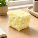Jumbo Cheese Cube Squishy Fidget Toy, Shapeable Sensory Stress Relief Squeeze Ball