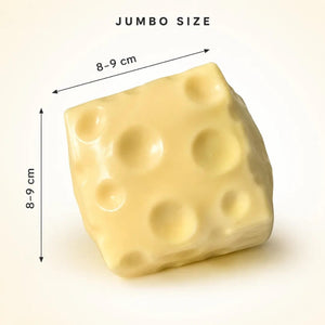 Jumbo Cheese Cube Squishy Fidget Toy, Shapeable Sensory Stress Relief Squeeze Ball
