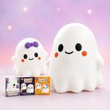 Jumbo Cute Ghost Squishy, Slow-Rising Stress Relief Squeeze Toy with Window Box for Halloween Gifts and Desktop Décor