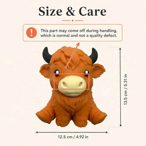 Jumbo Highland Cow Squishy Fidget Toy, Soft Slow Rising Sensory Stress Relief