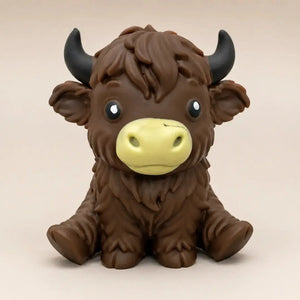 Jumbo Highland Cow Squishy Fidget Toy, Soft Slow Rising Sensory Stress Relief