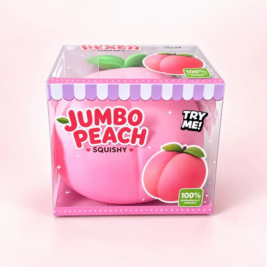 Jumbo Peach Strawberry & Cheese Squishy Toys – Large Slow Rising Sensory Stress Relief Squeeze Toys