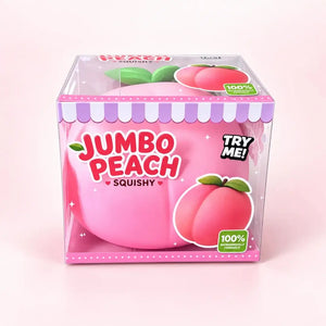 Jumbo Peach Strawberry & Cheese Squishy Toys – Large Slow Rising Sensory Stress Relief Squeeze Toys