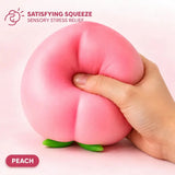 Jumbo Peach Strawberry & Cheese Squishy Toys – Large Slow Rising Sensory Stress Relief Squeeze Toys