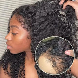 Kinky Curly 13x6 HD Lace Frontal Wig 4C Edges Curly Baby Hair For Women 7x5 Glueless Pre Cut Lace Deep Wave Wigs 100% Human Hair