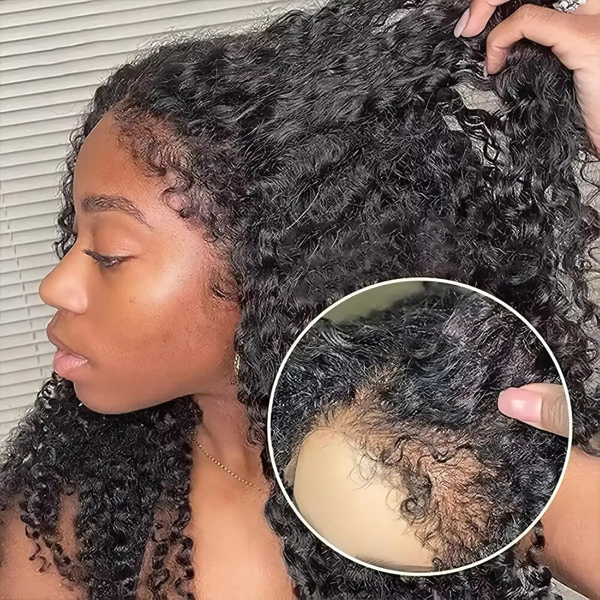 Kinky Curly 13x6 HD Lace Frontal Wig 4C Edges Curly Baby Hair For Women 7x5 Glueless Pre Cut Lace Deep Wave Wigs 100% Human Hair